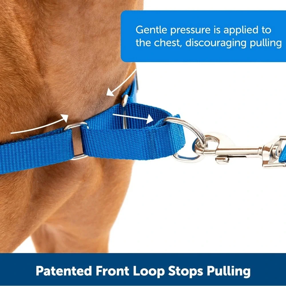 Pet safe no pull easy walk dog harness L gray & black